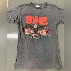 Anine Bing Los Angeles Tee T-Shirt Washed Black Gray